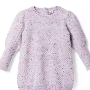 NWT Janie and Jack Kids Lavender Marled Sweater Dress